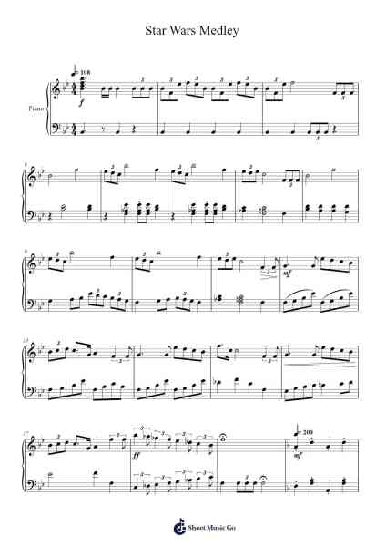 Star Wars Medley Sheet Music by John Williams-Arr.Peale