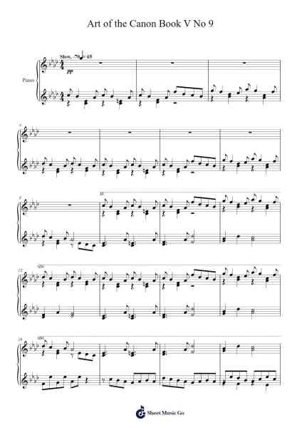 Art of the Canon Book V No 9 Sheet Music by Moondog-Arr.Leostone Swinclaude