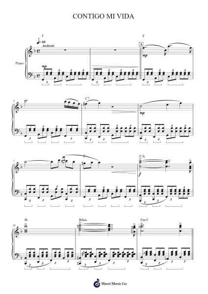 CONTIGO MI VIDA Sheet Music by Alain Gorraguer-Arr.Gregan Forslome
