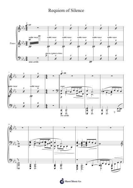 Requiem of Silence (Elegy for Rem OST) Sheet Music by Kenichiro Suehiro-Arr.Rooryl Petnoel