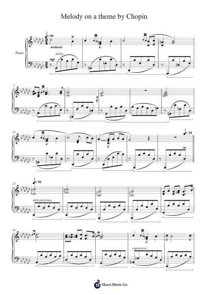 Melody on a theme by Chopin Sheet Music by Chopin-Arr.Paunix