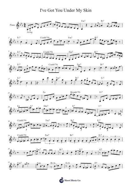 I've Got You Under My Skin Sheet Music by Cole Porter-Arr.Keplus