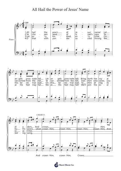 All Hail the Power of Jesus' Name Sheet Music by James Ellor-Arr.Yedle Adelo