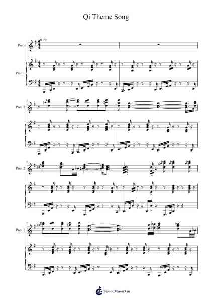Qi Theme Song Sheet Music by Howard Goodall-Arr.Copraine
