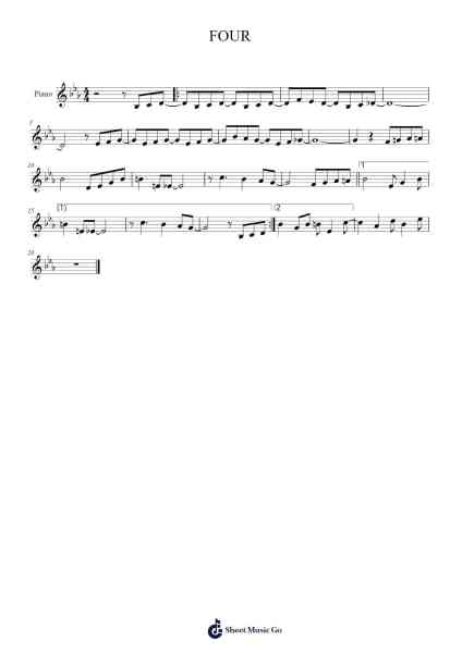 FOUR Sheet Music by Miles Davis-Arr.Huce Earlville