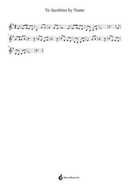 Ye Jacobites by Name Sheet Music by Robert Burns-Arr.Juddton Mucott