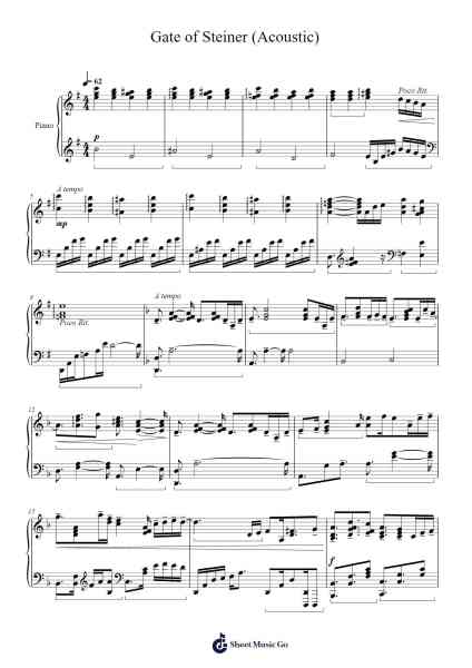 Gate of Steiner (Acoustic) Sheet Music by Eri Sasaki-Arr.Webbjohn Zafy
