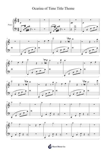 Ocarina of Time Title Theme Sheet Music by Koji Kondo-Arr.Gembur