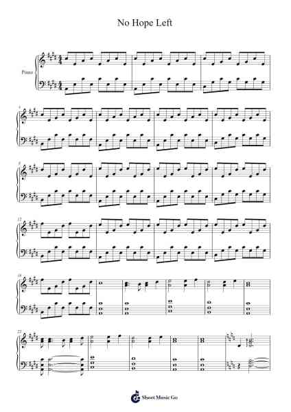 Resident Evil 6 No Hope Left Trailer Theme Sheet Music by Shaun Taylor Mc Manus-Arr.Blybohm