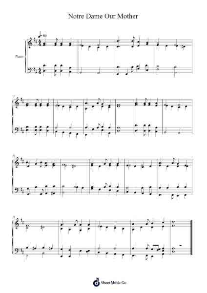 Notre Dame Our Mother Sheet Music by undefined-Arr.Everkeith Abters