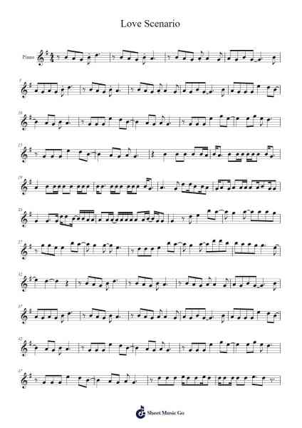 Love Scenario Sheet Music by iKON-Arr.Rareade Zoelotte