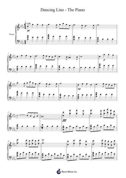 Dancing Line - The Piano Sheet Music by undefined-Arr.Fesey Elroyrian