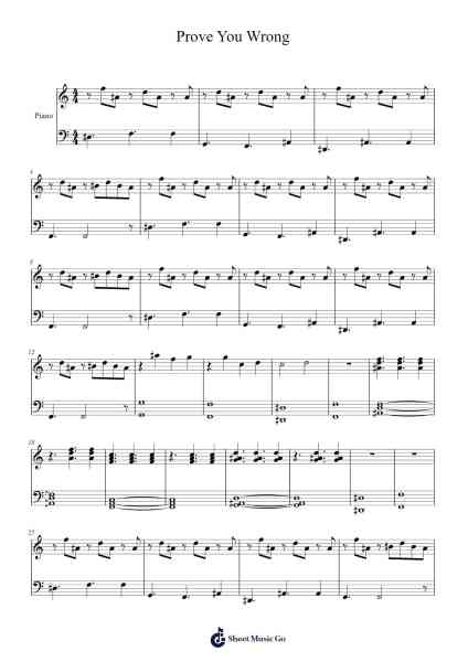 Prove You Wrong Sheet Music by undefined-Arr.Pubey