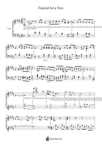 Funeral for a Tree Sheet Music by undefined-Arr.Stator