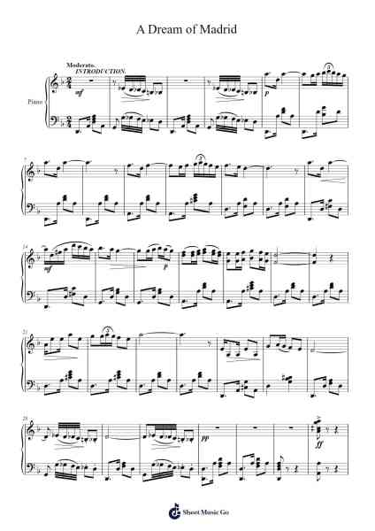 A Dream of Madrid (1902) Sheet Music by Paul Rubens-Arr.Croftswilde Ruthtodd