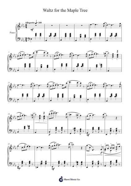 Waltz for the Maple Tree Sheet Music by Callum Ware-Arr.Keykins Micklass