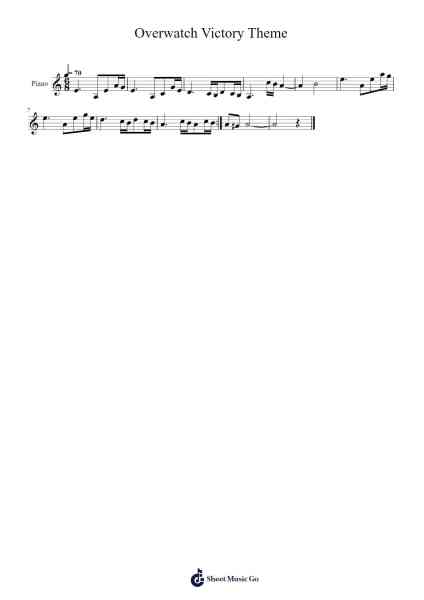 Overwatch Victory Theme Sheet Music by undefined-Arr.Eipsyale