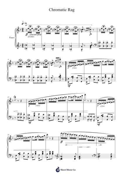 Chromatic Rag Sheet Music by Will Held-Arr.Manian