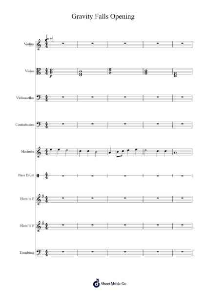 Gravity Falls Opening Sheet Music by undefined-Arr.Handre Raekiel