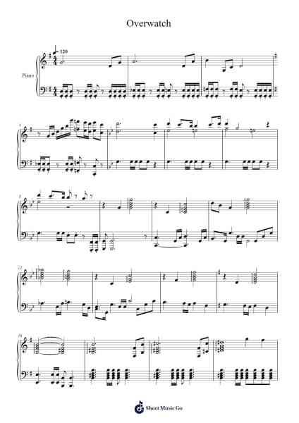 Overwatch Sheet Music by Neal Acree/Alan Silvestri-Arr.Eipscam Lynpham