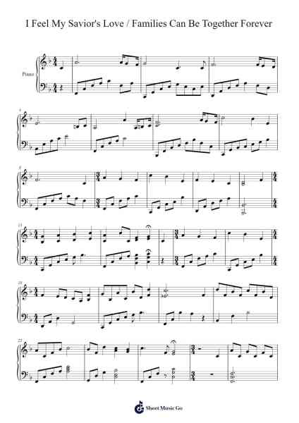 I Feel My Savior's Love / Families Can Be Together Forever Sheet Music by Cookryl-Arr.Xanbriel Rague