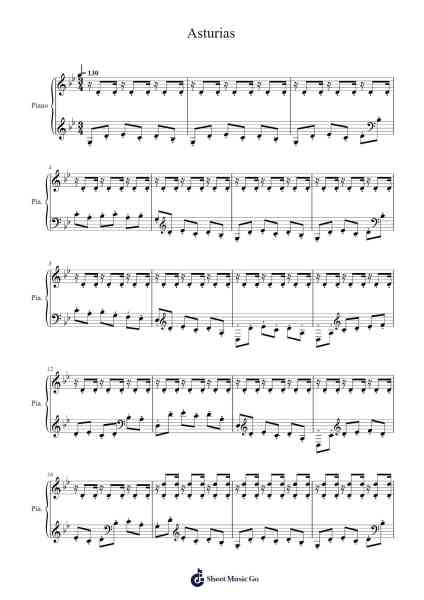 Asturias (Leyenda) Sheet Music by Isaac Albeniz-Arr.Mancher