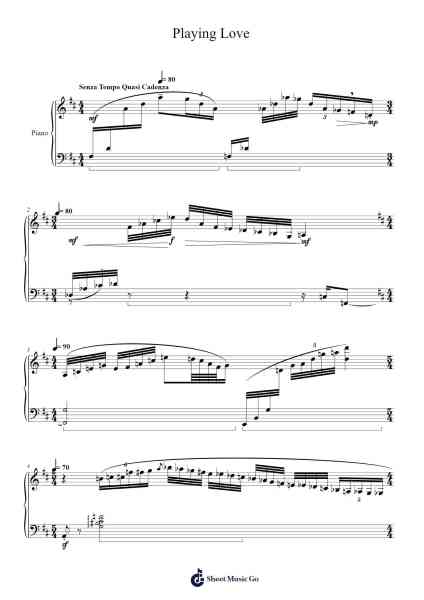 Playing Love Sheet Music by Ennio Morricone-Arr.Hason