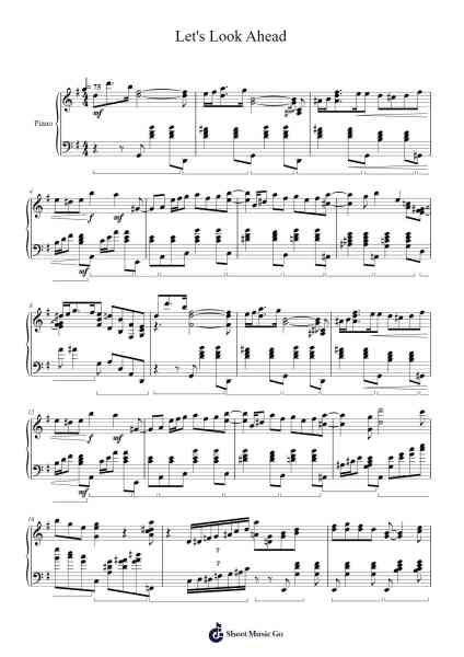 Let's Look Ahead - Snow White With The Red Hair Sheet Music by Michiru Oshima-Arr.Fowcoln