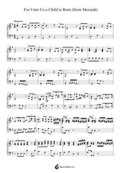 For Unto Us A Child Is Born (from Messiah), HWV 56 Sheet Music by George Frideric Handel-Arr.Zarol Hayleste