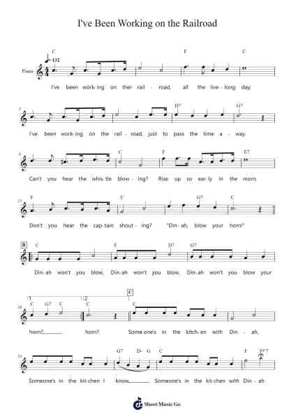 I've Been Working on the Railroad Sheet Music by Traditional-Arr.Cherlian Zimreed