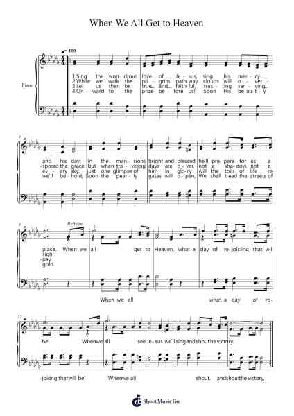 When We All Get to Heaven Sheet Music by undefined-Arr.Chrislus Edtience