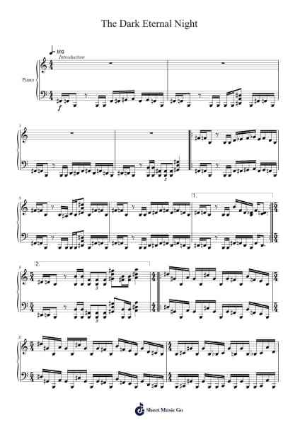 The Dark Eternal Night Sheet Music by Dream Theater-Arr.Humbryce Vanral
