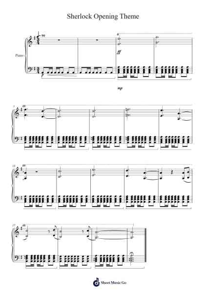 Sherlock Opening Theme Sheet Music by David Arnold/Michael Price-Arr.Jonric