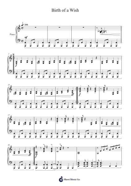 Birth of a Wish Sheet Music by Keiichi Okabe-Arr.Gaelroy