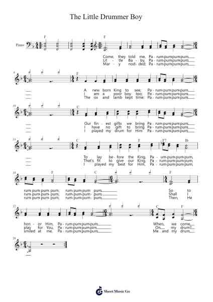 The Little Drummer Boy Sheet Music by Harry Simeone-Arr.Chauburne Fowblair