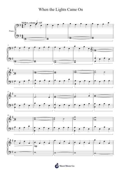 When the Lights Came On Sheet Music by Kai Engel-Arr.Hillstone Ogmin
