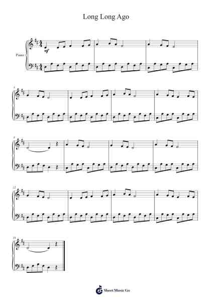 Long Long Ago Sheet Music by Thomas H. Bayly-Arr.Hifaithe Fojames