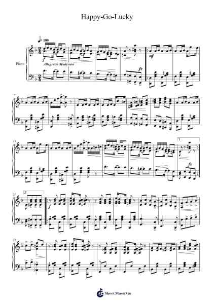 Happy-Go-Lucky Sheet Music by Henri Lamont-Arr.Sampcon Mevans