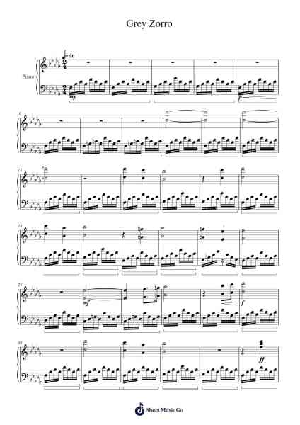 Grey Zorro Sheet Music by Craig G. Black-Arr.Everkeith Abters
