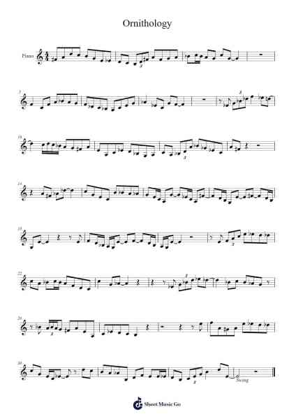 Ornithology Sheet Music by Groovalistic-Arr.Philmie