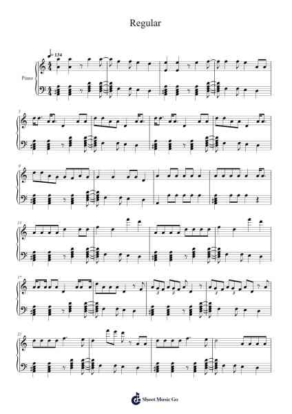 Regular Sheet Music by Thomphue-Arr.Grever Carhume