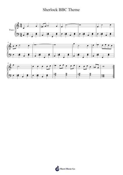 Sherlock BBC Theme Sheet Music by Allison Sparrow-Arr.Bellper Cowcolm
