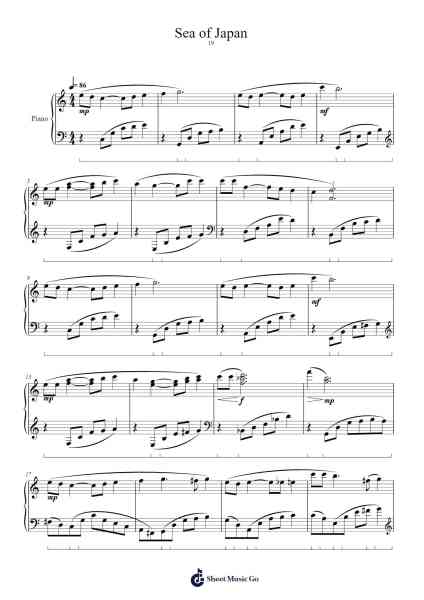 Sea of Japan Sheet Music by Teerapong Rattanawong-Arr.Wyattnix Abniel
