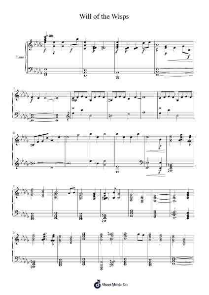 Will of the Wisps Sheet Music by Gareth Coker-Arr.Joedrich