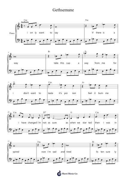 Gethsemane Sheet Music by undefined-Arr.Payyule