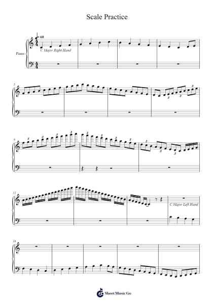 Scale Practice Sheet Music by undefined-Arr.Galsnick Theothew