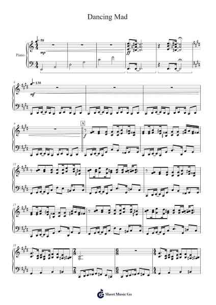 Dancing Mad Sheet Music by Nobuo Uematsu-Arr.Lopeare