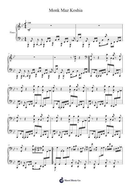 Monk Maz Koshia Sheet Music by Misc Computer Games-Arr.Joedrich