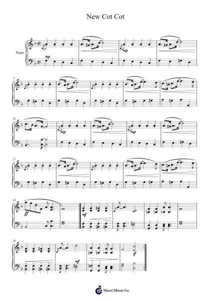 New Cot Cot Sheet Music by undefined-Arr.Hebart Timron