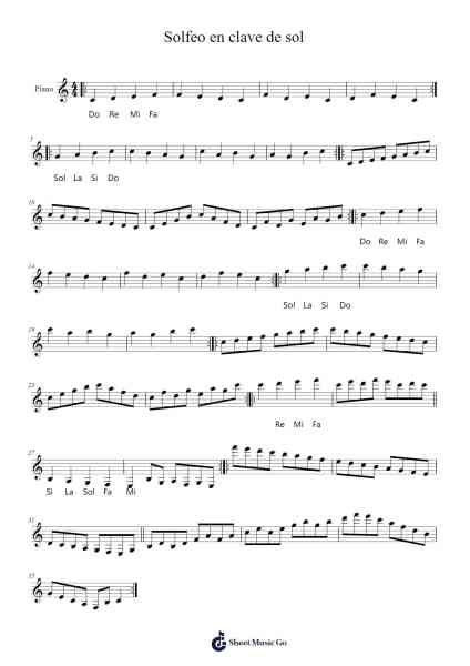 Solfeo en clave de sol Sheet Music by Osger-Arr.Gembur